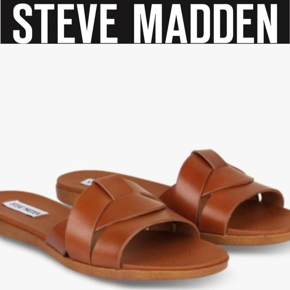 Steve Madden Vivian Tan Leather Sandals